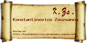 Konstantinovics Zsuzsanna névjegykártya